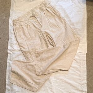 Old Navy Women's Light Beige linen pants